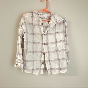 Hooded plaid Zara Overshirt lightweight